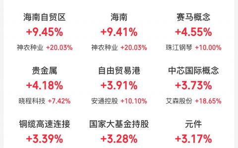 12月22日主题复盘：海南自贸区掀涨停潮，AI硬件再度走强、光纤方向领涨