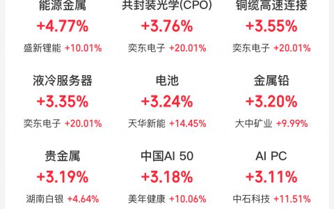 12月17日主题复盘：液冷、CPO带动AI硬件反弹，锂电池受消息刺激大涨