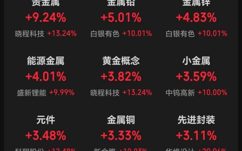 1月21日主题复盘：黄金概念随期货大涨，PCB、CPU等AI硬件概念走强