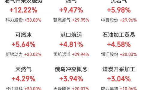 3月3日主题复盘：油服、天然气等大涨，但机构卖出石油股？